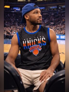 Knicks Brunson #11 Jersey Tank Black NBA Basketball Men’s Large